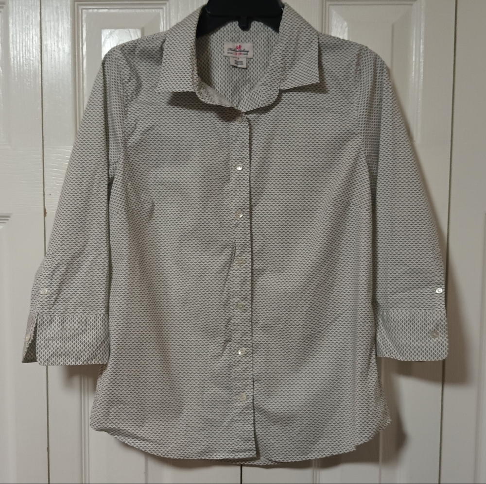 J. Crew Black and White Print Shirt
